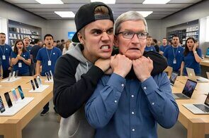 «جاستین بیبر» کارکنان اپل را به خفهکردن تهدید کرد «جاستین بیبر» کارکنان اپل را به خفهکردن تهدید کرد