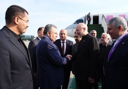 قالیباف برای شرکت در اجلاس PUIC وارد باکو شد قالیباف برای شرکت در اجلاس PUIC وارد باکو شد