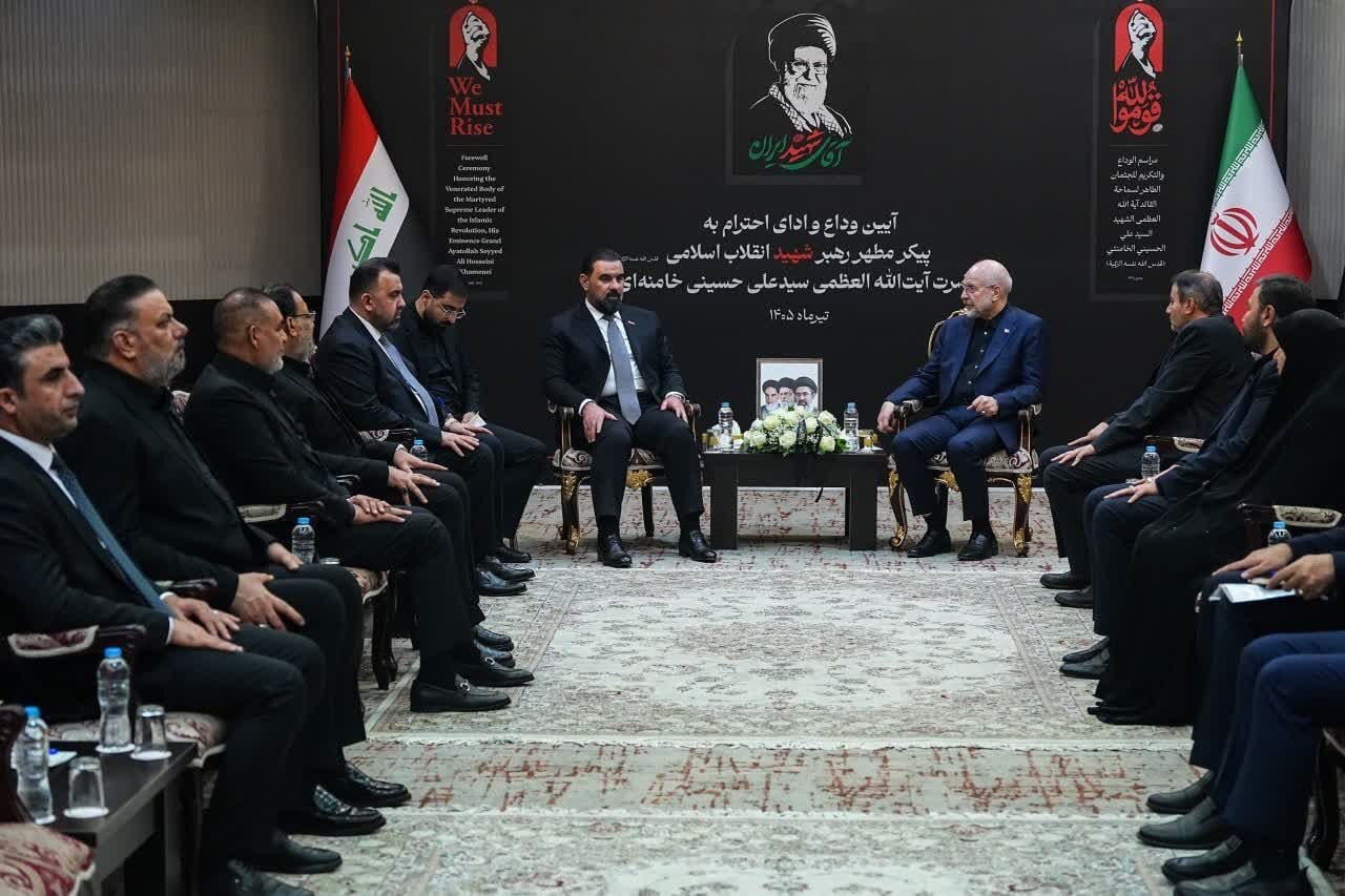 الحلبوسی با قالیباف دیدار کرد؛ رایزنی در حاشیه مراسم تشییع الحلبوسی با قالیباف دیدار کرد؛ رایزنی در حاشیه مراسم تشییع